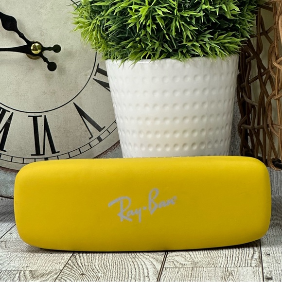 RAY-BAN - Yellow Hard Clamshell Eyeglass Sunglass Case Only - Picture 1 of 11